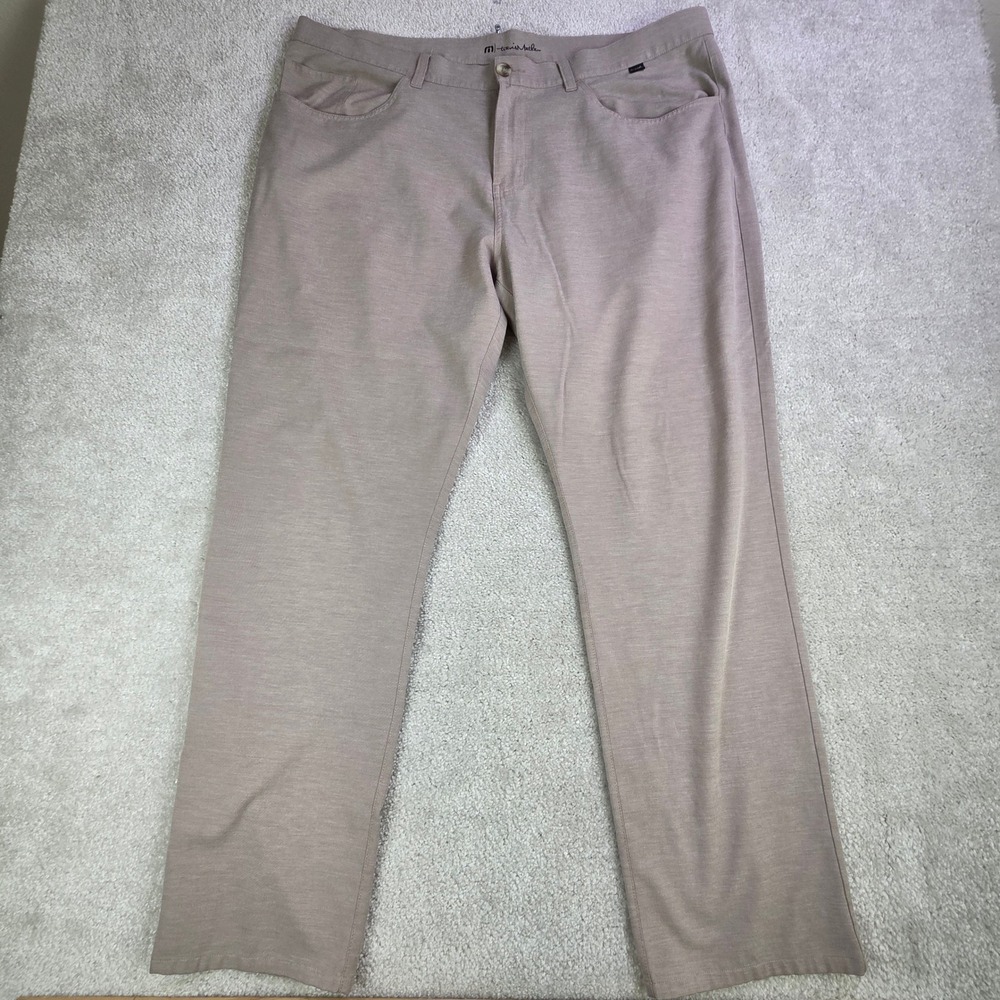 Travis Mathew Mens Right On Time Tan Golf Pants 42 Lightweight